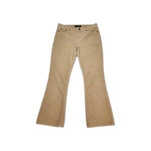 Lauren Ralph Lauren LRL Corduroy Pants 6P Petite Bootcut Tan Stretch Vintage Y2K